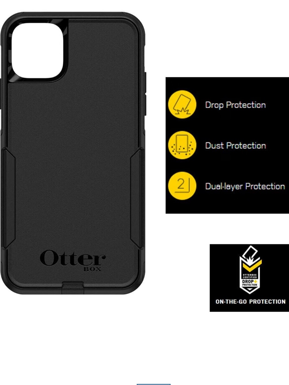 OtterBox Rugged Black Dual-Layer Phone Case